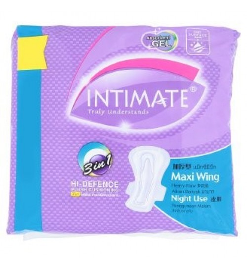 Intimate 3合1 舒适卫生棉夜用装（有翼）